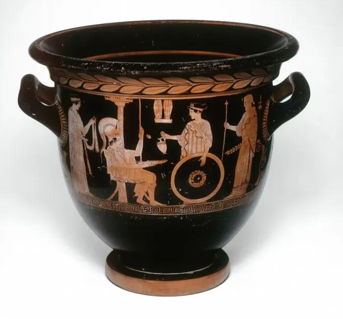 Framed Print : Bell Krater (Mixing Bowl), about 450 BCE. Creator: Niobid Painter Framed Print : Bell Krater (Mixing Bowl), about 450 BCE. Creator: Niobid Painter