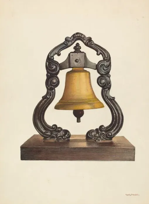 Framed Print : Bell from Ship, c. 1940. Creator: Robert W. R. Taylor Framed Print : Bell from Ship, c. 1940. Creator: Robert W. R. Taylor