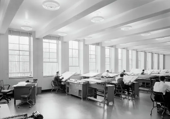 Framed Print : Bell Telephone Laboratory, Murray Hill, New Jersey, 1942. Creator: Gottscho-Schleisner, Inc Framed Print : Bell Telephone Laboratory, Murray Hill, New Jersey, 1942. Creator: Gottscho-Schleisner, Inc