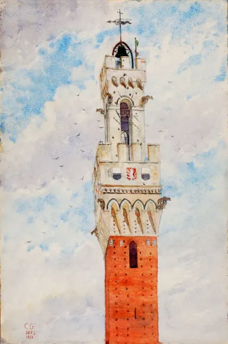 Framed Print : Bell Tower, Italy, 1933. Creator: Cass Gilbert Framed Print : Bell Tower, Italy, 1933. Creator: Cass Gilbert