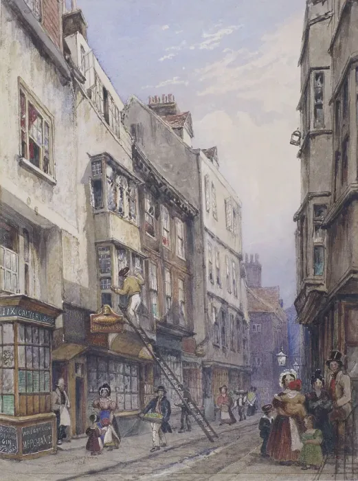 Framed Print : Bell Yard near Chancery Lane, London, 1835. Artist: George Sidney Shepherd Framed Print : Bell Yard near Chancery Lane, London, 1835. Artist: George Sidney Shepherd