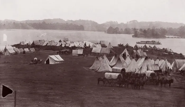 Framed Print : Belle Plain, Virginia, 1864. Creators: James Gardner, Tim O Sullivan