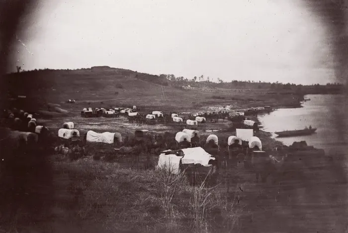 Framed Print : Belle Plain, Virginia, 1864. Creators: James Gardner, Tim O Sullivan Framed Print : Belle Plain, Virginia, 1864. Creators: James Gardner, Tim O Sullivan
