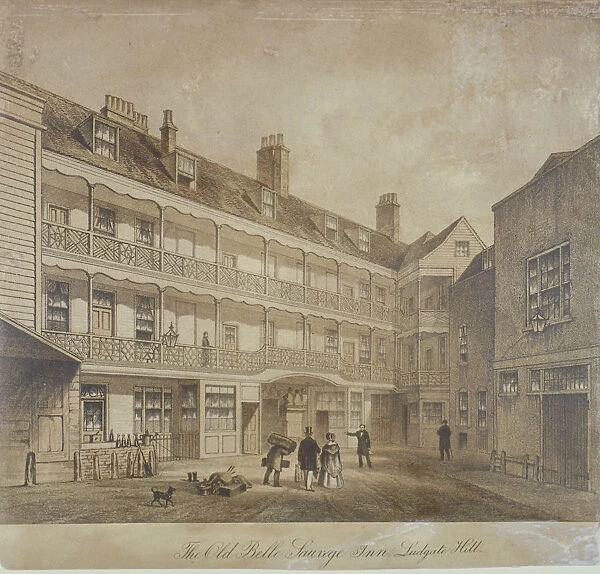 Belle Sauvage Inn, Belle Sauvage Yard, Ludgate Hill, City of London, 1845
