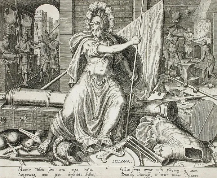Framed Print : Bellona, 1574. Creator: Philip Galle Framed Print : Bellona, 1574. Creator: Philip Galle