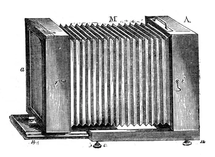 Framed Print : Bellows-bodied camera, 1866 Framed Print : Bellows-bodied camera, 1866
