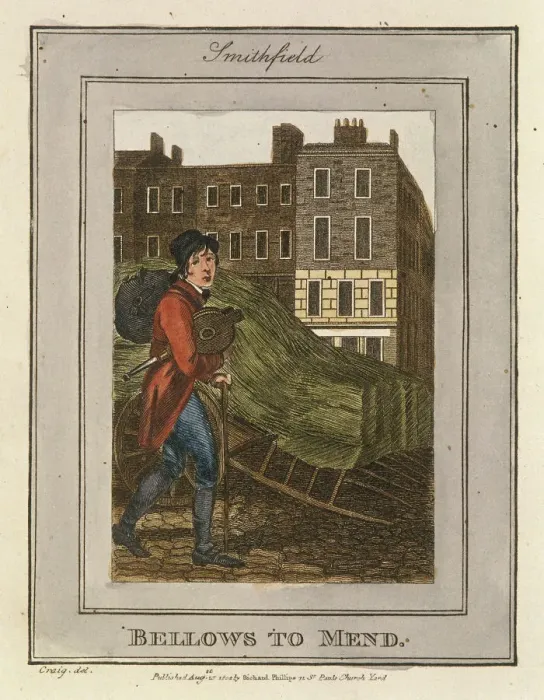 Framed Print : Bellows to Mend, Cries of London, 1804 Framed Print : Bellows to Mend, Cries of London, 1804