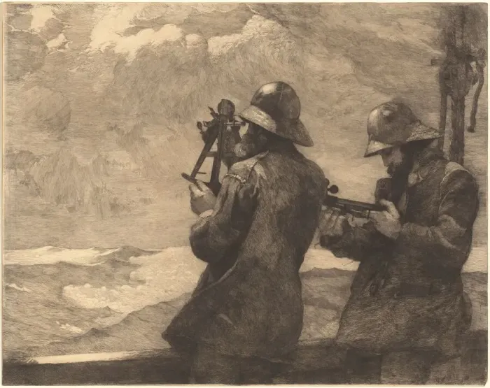 Framed Print : Eight Bells, 1887. Creator: Winslow Homer Framed Print : Eight Bells, 1887. Creator: Winslow Homer