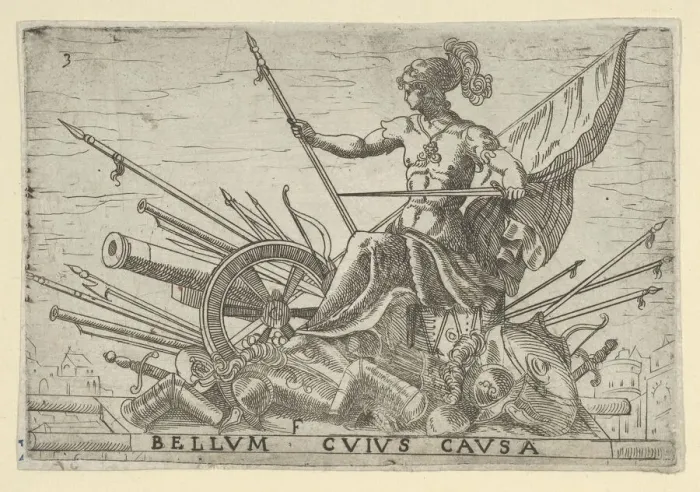 Framed Print : Bellum Cuius Causa (The Cause of War), 16th century. 16th century. Creator: Anon Framed Print : Bellum Cuius Causa (The Cause of War), 16th century. 16th century. Creator: Anon