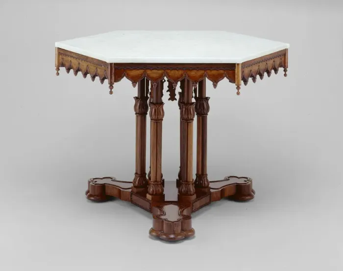 Framed Print : Belmead Center table, c. 1846. Creator: Alexander Roux Framed Print : Belmead Center table, c. 1846. Creator: Alexander Roux