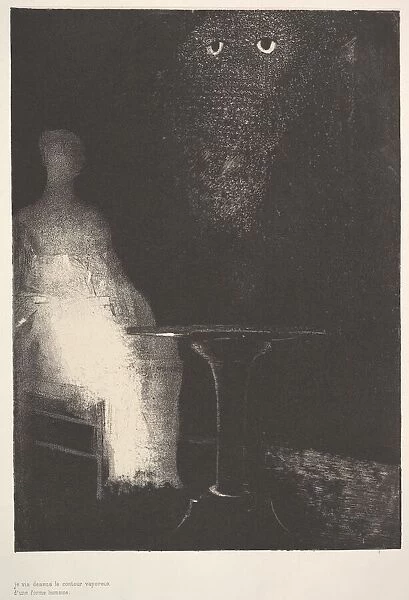 Below, I saw the vaporous contours of a human form, 1896. Creator: Odilon Redon