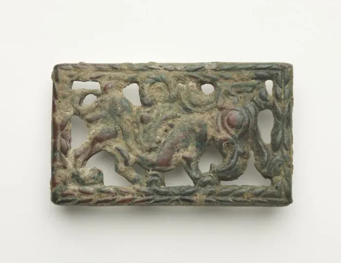 Framed Print : Belt plaque, Han dynasty, 206 BCE-220 CE. Creator: Unknown Framed Print : Belt plaque, Han dynasty, 206 BCE-220 CE. Creator: Unknown