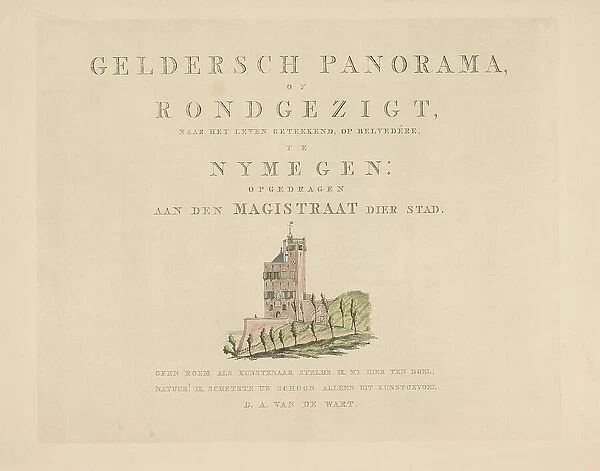 Belvédère in Nijmegen, 1815-1824. Creator: Derk Anthony van de Wart