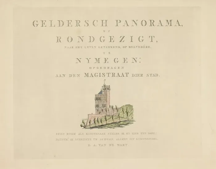 Framed Print : Belvédère in Nijmegen, 1815-1824. Creator: Derk Anthony van de Wart Framed Print : Belvédère in Nijmegen, 1815-1824. Creator: Derk Anthony van de Wart