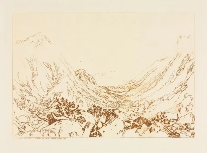 Framed Print : Ben Arthur, Scotland, 1884. Creator: Frank Short (British, 1857-1945) Framed Print : Ben Arthur, Scotland, 1884. Creator: Frank Short (British, 1857-1945)