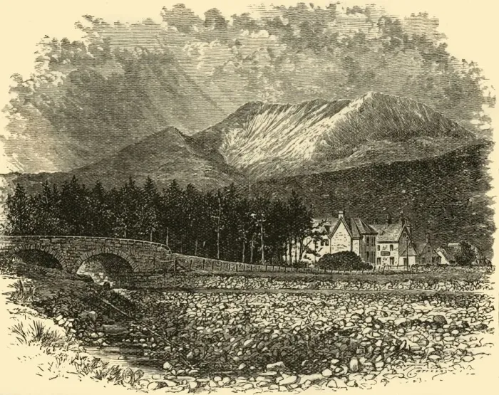 Framed Print : Ben Bay and Kinlochewe Hotel, 1898. Creator: Unknown Framed Print : Ben Bay and Kinlochewe Hotel, 1898. Creator: Unknown