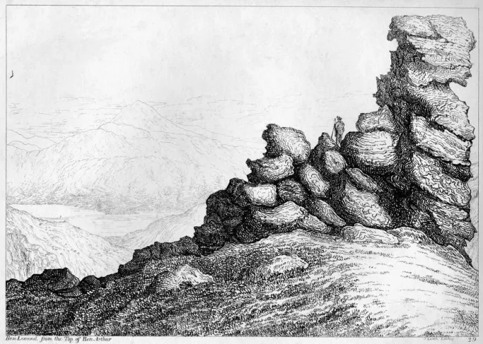 Framed Print : Ben Lomond from the Top of`Ben Arthur, c1812. Artist:s Leith Framed Print : Ben Lomond from the Top of`Ben Arthur, c1812. Artist:s Leith