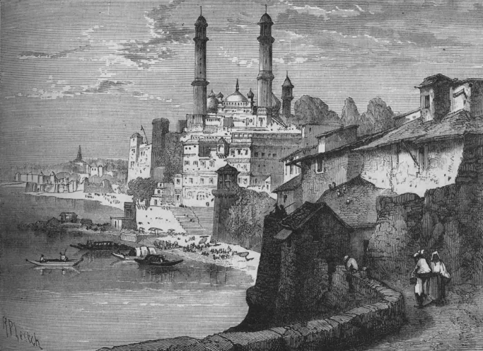 Framed Print : Benares, c1880. Artist: Richard Principal Leitch Framed Print : Benares, c1880. Artist: Richard Principal Leitch