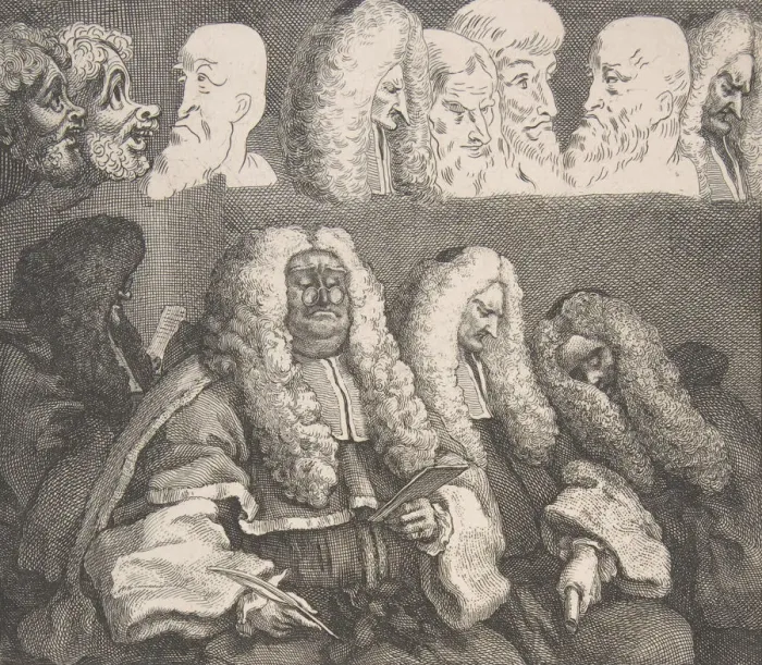 Framed Print : The Bench, 1758-64. 1758-64. Creator: William Hogarth Framed Print : The Bench, 1758-64. 1758-64. Creator: William Hogarth