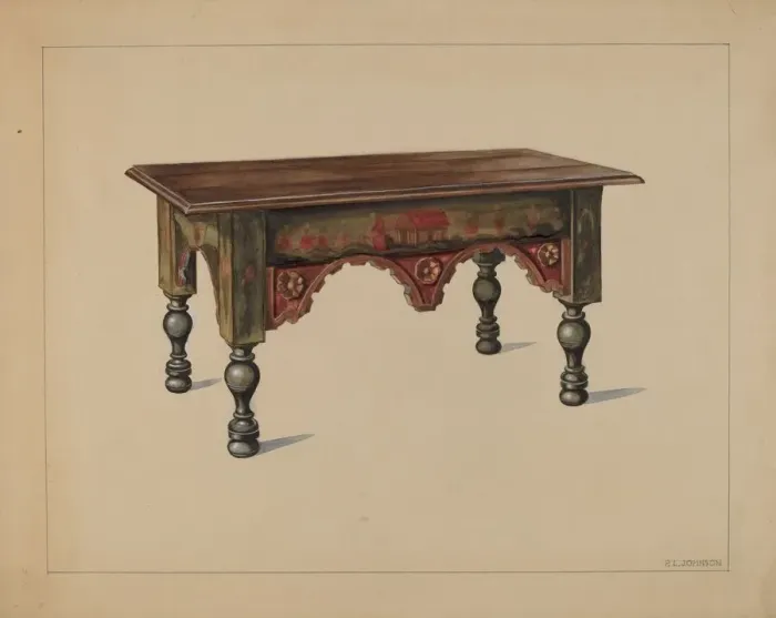 Framed Print : Bench, c. 1936. Creator: Philip Johnson Framed Print : Bench, c. 1936. Creator: Philip Johnson