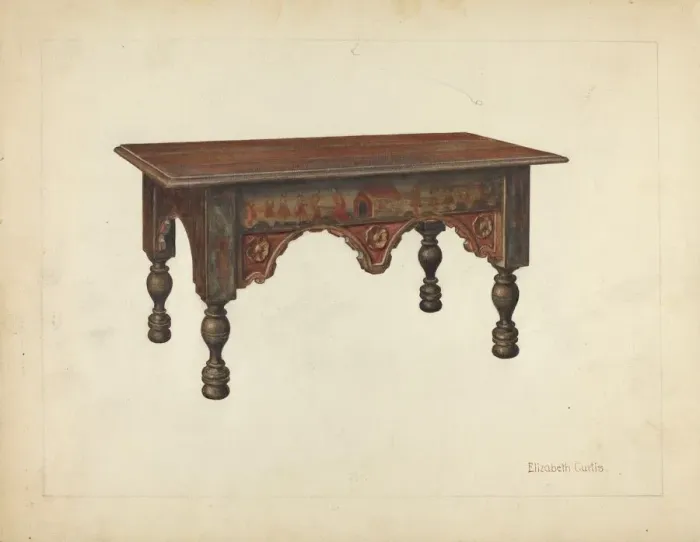 Framed Print : Bench, c. 1953. Creator: Elizabeth Curtis Framed Print : Bench, c. 1953. Creator: Elizabeth Curtis