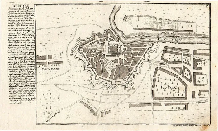 Framed Print : Bender, the Turkish fortress in Bessarabia, ca 1720 Framed Print : Bender, the Turkish fortress in Bessarabia, ca 1720