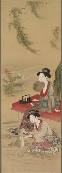 Framed Print : Beneath the Willow, after 1778. Creator: Tsukioka Sessai (Japanese, 1839) Framed Print : Beneath the Willow, after 1778. Creator: Tsukioka Sessai (Japanese, 1839)