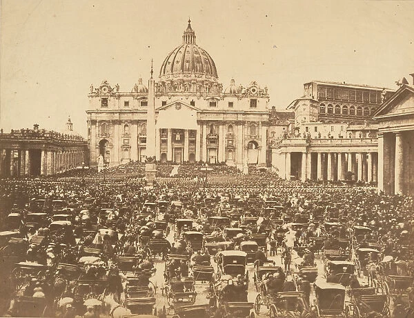 Benediction of the Pope on Easter Sunday, 1880s. Creator: Unknown