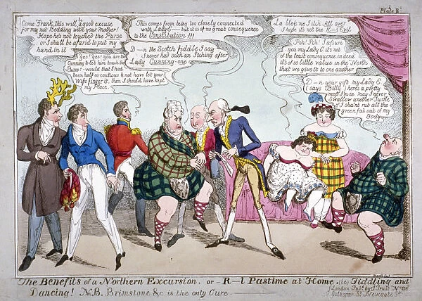 The Benefits of a Northern Excursion, or R-l pastime at home (ie) fiddling and dancing!, c1822