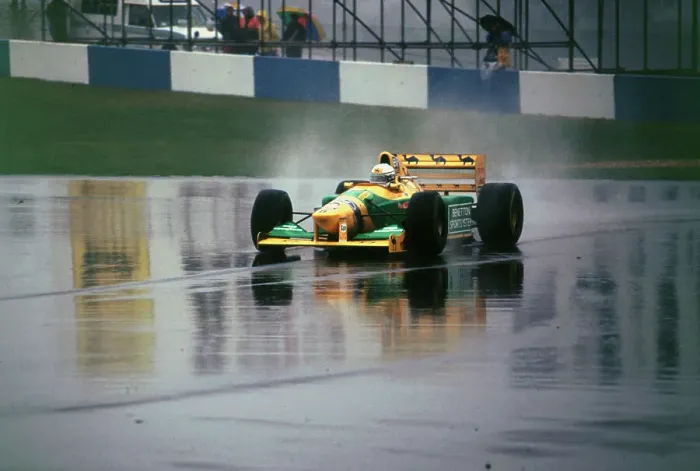 Framed Print : Benetton B193A Ricardo Patrese 1993 Euro GP at Donington Framed Print : Benetton B193A Ricardo Patrese 1993 Euro GP at Donington