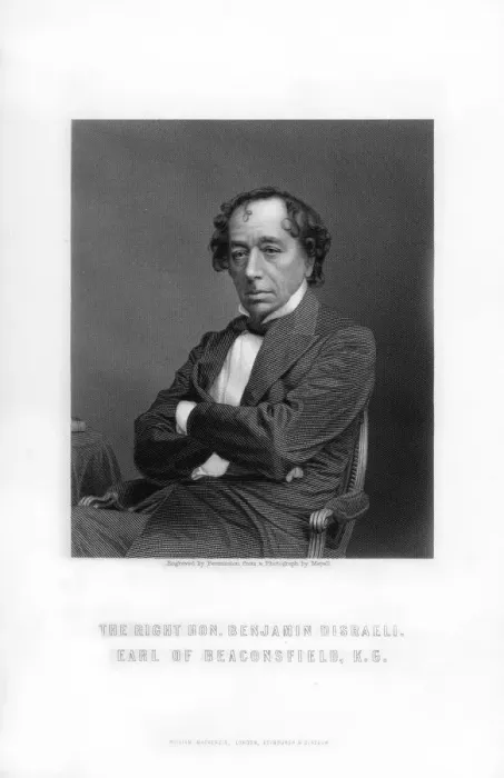 Framed Print : Benjamin Disraeli, 1st Earl of Beaconsfield, English statesman and literary figure, (1893). Artist: Mayall