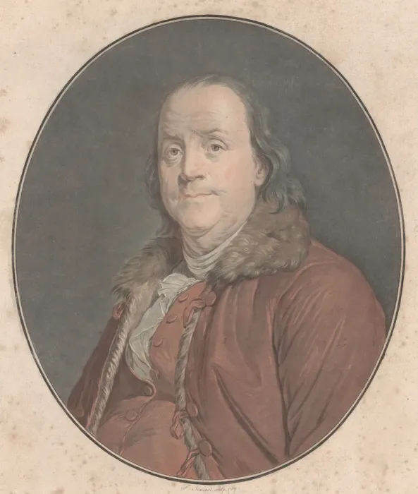 Framed Print : Benjamin Franklin, 1789. Creator: Jean Francois Janinet Framed Print : Benjamin Franklin, 1789. Creator: Jean Francois Janinet