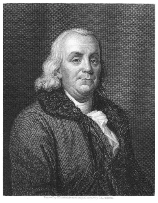 Framed Print : Benjamin Franklin, 18th century American scientist, inventor and statesman, 1835 Framed Print : Benjamin Franklin, 18th century American scientist, inventor and statesman, 1835
