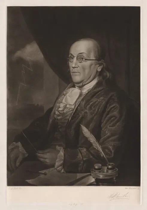 Framed Print : Benjamin Franklin, 1901. Creator: Max Rosenthal (American, 1833-1918) Framed Print : Benjamin Franklin, 1901. Creator: Max Rosenthal (American, 1833-1918)