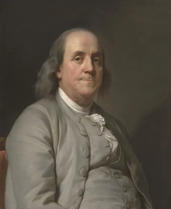 Framed Print : Benjamin Franklin, c. 1785. Creator: Joseph Siffred Duplessis Framed Print : Benjamin Franklin, c. 1785. Creator: Joseph Siffred Duplessis