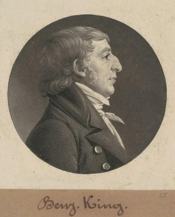 Framed Print : Benjamin King, 1806. Creator: Charles Balthazar Julien Fevret de Saint-Memin