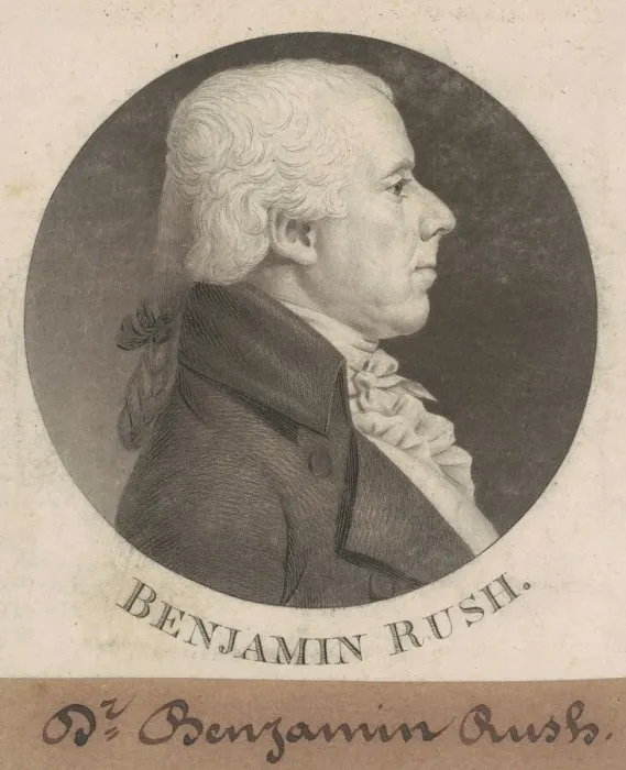Framed Print : Benjamin Rush, 1802. Creator: Charles Balthazar Julien Fevret de Saint-Memin Framed Print : Benjamin Rush, 1802. Creator: Charles Balthazar Julien Fevret de Saint-Memin