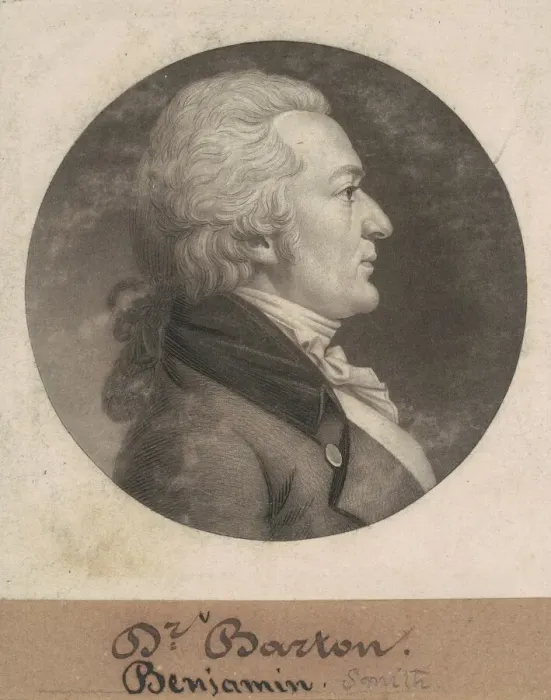 Framed Print : Benjamin Smith Barton, 1802. Creator: Charles Balthazar Julien Fé Framed Print : Benjamin Smith Barton, 1802. Creator: Charles Balthazar Julien Fé