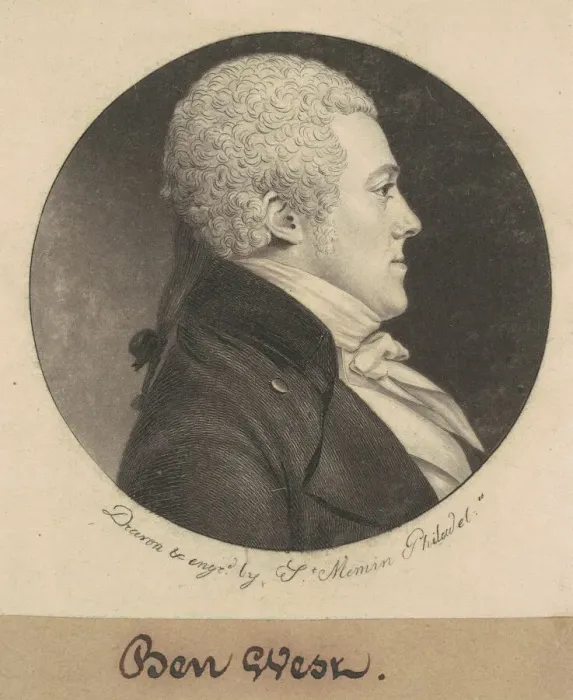 Framed Print : Benjamin West, 1798. Creator: Charles Balthazar Julien Fevret de Saint-Memin Framed Print : Benjamin West, 1798. Creator: Charles Balthazar Julien Fevret de Saint-Memin