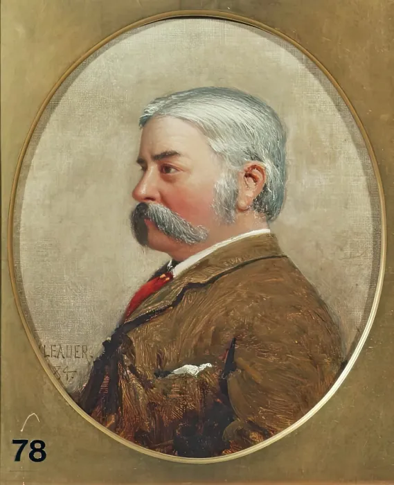 Framed Print : Benjamin Williams Leader, Self Portrait, 1884. Creator: Benjamin Williams Leader Framed Print : Benjamin Williams Leader, Self Portrait, 1884. Creator: Benjamin Williams Leader