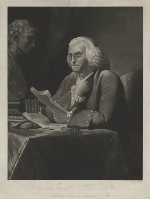 Framed Print : Benjamine Franklin, 1793. Creator: Edward Savage (American, 1761-1817) Framed Print : Benjamine Franklin, 1793. Creator: Edward Savage (American, 1761-1817)