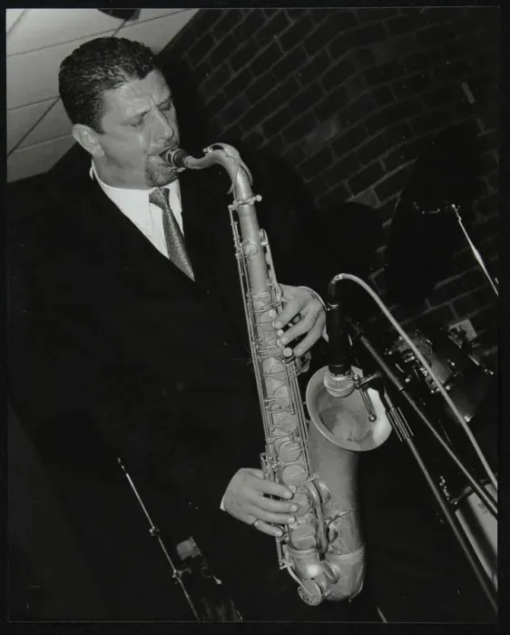Framed Print : Benn Clatworthy playing tenor saxophone at The Fairway, Welwyn Garden City, Hertfordshire, 2002 Framed Print : Benn Clatworthy playing tenor saxophone at The Fairway, Welwyn Garden City, Hertfordshire, 2002