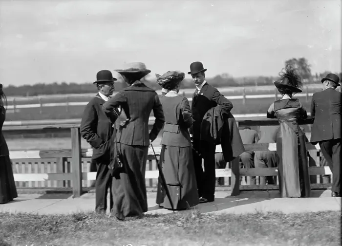 Framed Print : Benning Races - August Belmont; Mrs. Donald Cameron; Sec. Meyer. 1912. Creator: Harris & Ewing. Benning Races - August Belmont; Mrs. Donald Cameron; Sec. Meyer. 1912. Creator: Harris & Ewing Framed Print : Benning Races - August Belmont; Mrs. Donald Cameron; Sec. Meyer. 1912. Creator: Harris & Ewing. Benning Races - August Belmont; Mrs. Donald Cameron; Sec. Meyer. 1912. Creator: Harris & Ewing