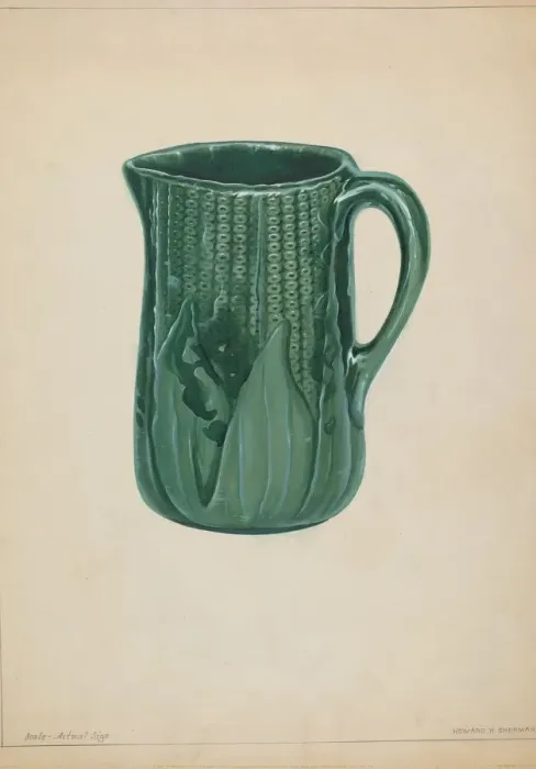 Framed Print : Bennington Pitcher, c. 1937. Creator: Howard H. Sherman Framed Print : Bennington Pitcher, c. 1937. Creator: Howard H. Sherman