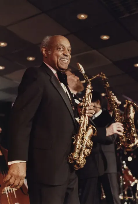 Framed Print : Benny Carter, The Jazz Inn Party All Star Big Band, Nordwijk, Netherlands, 1989. Creator: Brian Foskett Framed Print : Benny Carter, The Jazz Inn Party All Star Big Band, Nordwijk, Netherlands, 1989. Creator: Brian Foskett