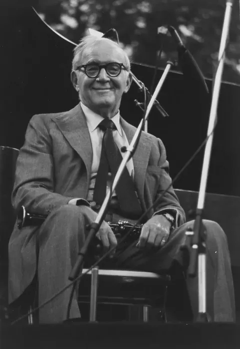 Framed Print : Benny Goodman, Capital Radio Jazz Festival, Knebworth, 1982. Creator: Brian Foskett Framed Print : Benny Goodman, Capital Radio Jazz Festival, Knebworth, 1982. Creator: Brian Foskett