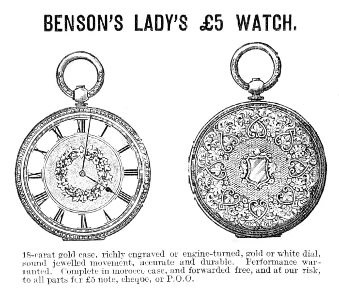 Framed Print : Benson's Lady's £5 Watch, 1883. Creator: Unknown. Benson's Lady's £5 Watch, 1883. Creator: Unknown Framed Print : Benson's Lady's £5 Watch, 1883. Creator: Unknown. Benson's Lady's £5 Watch, 1883. Creator: Unknown