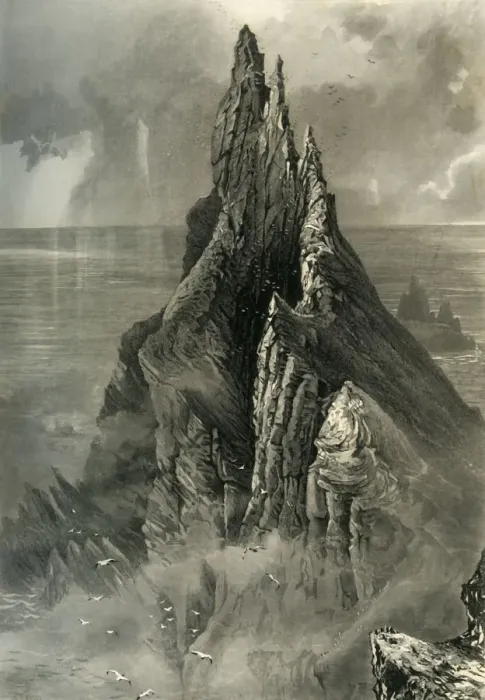 Framed Print : The Bent Cliff (West Coast of Ireland), c1870 Framed Print : The Bent Cliff (West Coast of Ireland), c1870