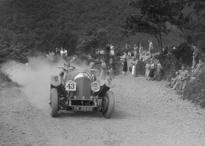 Framed Print : Bentley competing in the Barnstaple Trial, c1935. Artist: Bill Brunell