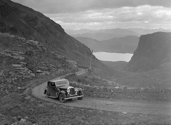 Bentley with Mulliner body of Miss MB Smith competing in the RSAC Scottish Rally, 1936